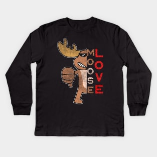 Moose Love Kids Long Sleeve T-Shirt
